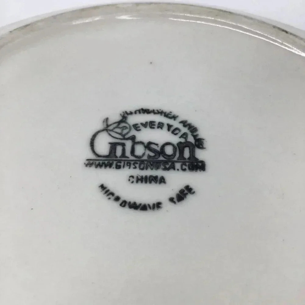 Gibson Mediterranean Garden Salad Plate 8.25" Fruit Hand Painted Farmhouse - Picture 8 of 8